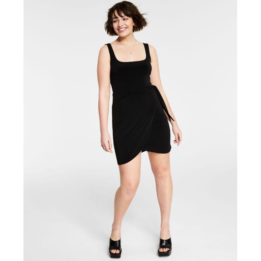 Bar III Womens Side Tie Mini Dress
